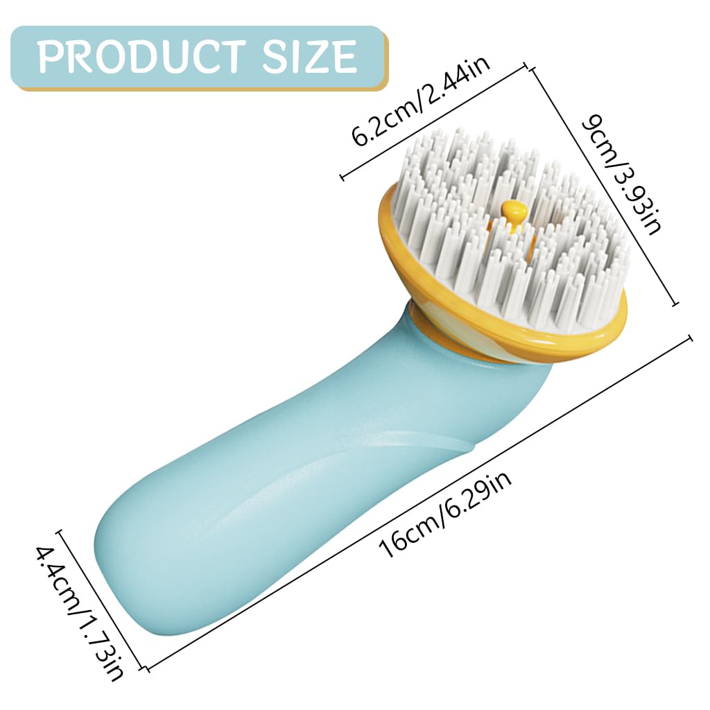 Qpets Dog Brush for Hair, Pet Dog Grooming Brush, 2 in 1 Dog Bath Scrubber with Shampoo Dispenser, Soft TPR Bristles Dog Brush Massage Pet Bath Brush for Dogs & Cats Qpets Dog Brush for Hair, Pet Dog Grooming Brush, 2 in 1 Dog Bath Scrubber with Shampoo Dispenser, Soft TPR Bristles Dog Brush Massage Pet Bath Brush for Dogs & Cats